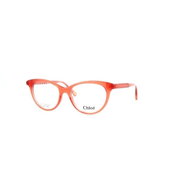 Chloé Womens Cat Eye Pink Pink Transparent Fashion Designer Eyewear - Picture 1 of 5